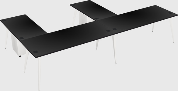Modern l-shaped office desk