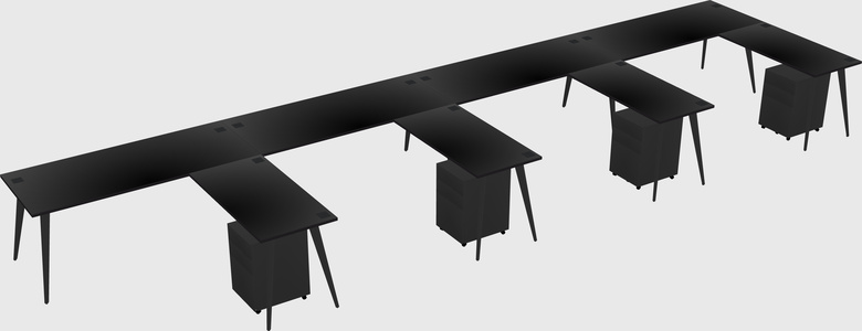 Modern L-shaped Office Desk