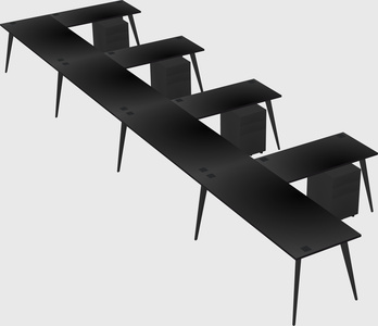 Modern l-shaped office desk