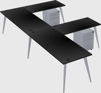 Modern l-shaped office desk