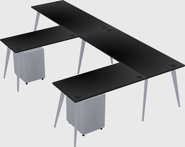 Modern l-shaped office desk