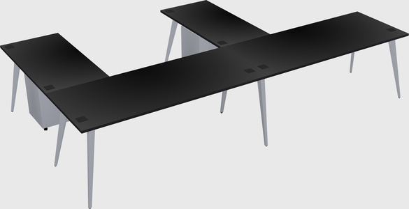 Modern l-shaped office desk