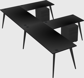 Modern l-shaped office desk