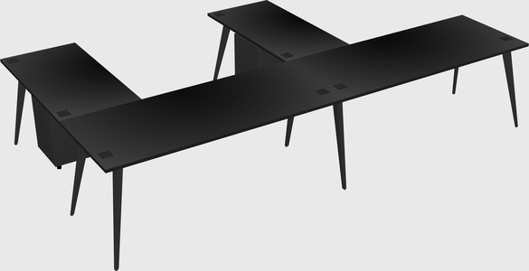 Modern l-shaped office desk