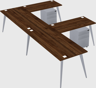 Modern l-shaped office desk