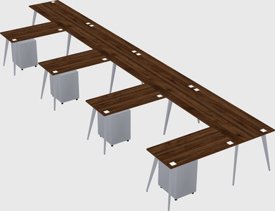Modern l-shaped office desk