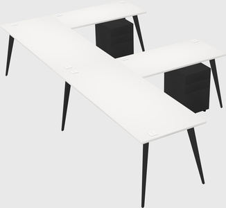 Modern l-shaped office desk