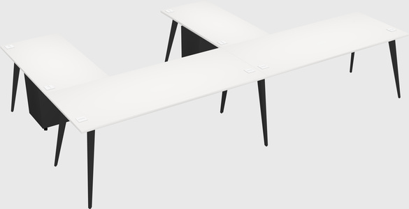 Modern l-shaped office desk