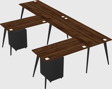 Modern l-shaped office desk