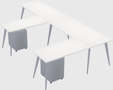 Modern l-shaped office desk