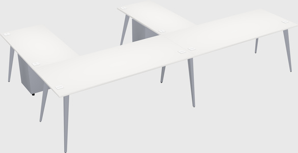 Modern l-shaped office desk