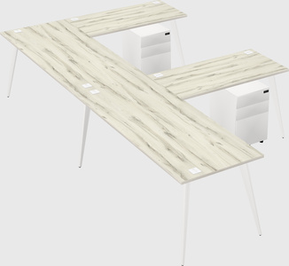 Modern l-shaped office desk