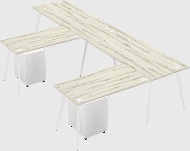 Modern l-shaped office desk