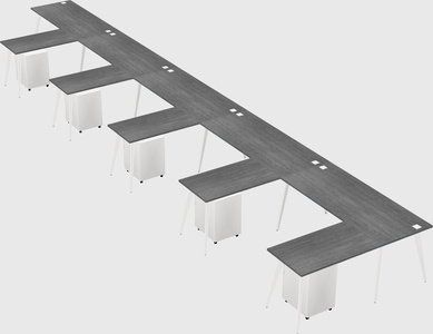 Modern l-shaped office desk