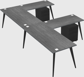Modern l-shaped office desk
