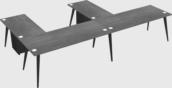Modern l-shaped office desk