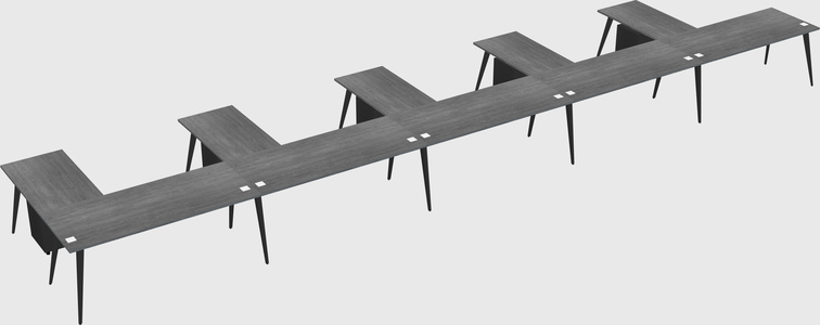 Modern l-shaped office desk