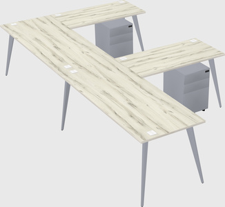 Modern l-shaped office desk