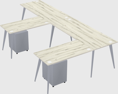 Modern l-shaped office desk