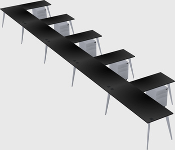 Modern l-shaped office desk