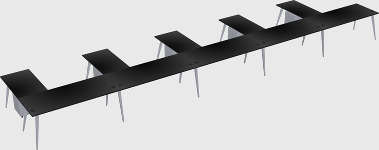 Modern l-shaped office desk