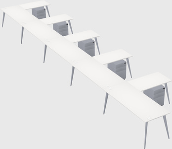 Modern l-shaped office desk