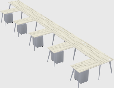 Modern l-shaped office desk