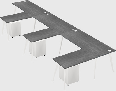 Modern l-shaped office desk