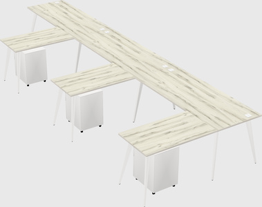Modern l-shaped office desk