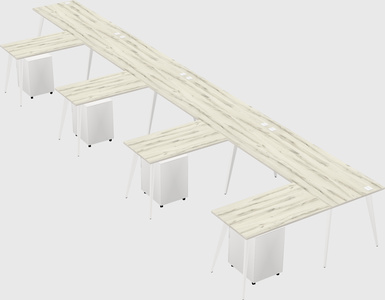 Modern l-shaped office desk