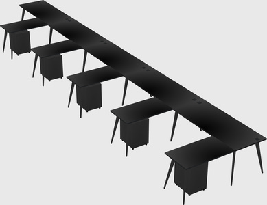 Modern l-shaped office desk