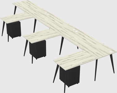 Modern l-shaped office desk