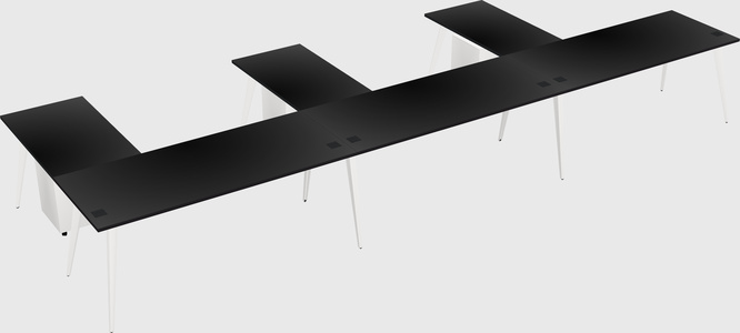 Modern l-shaped office desk