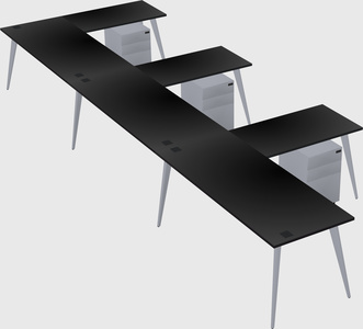 Modern l-shaped office desk