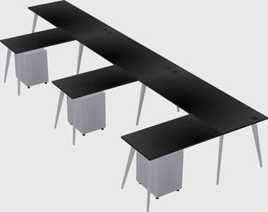 Modern l-shaped office desk