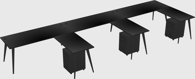 Modern L-shaped Office Desk