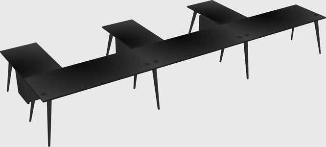 Modern l-shaped office desk