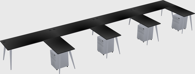 Modern L-shaped Office Desk