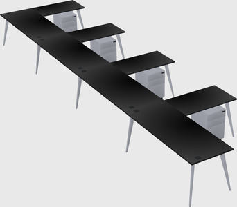 Modern l-shaped office desk