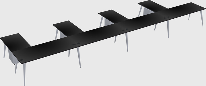 Modern l-shaped office desk