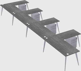 Modern l-shaped office desk