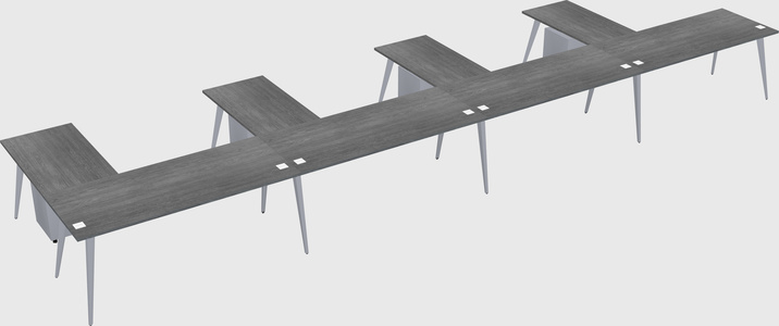 Modern l-shaped office desk