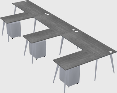 Modern l-shaped office desk