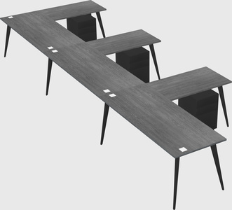 Modern l-shaped office desk