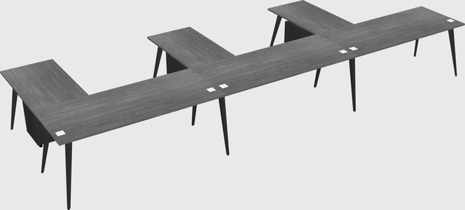 Modern l-shaped office desk