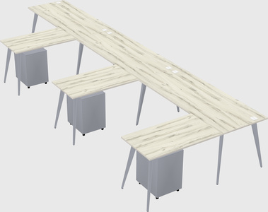 Modern l-shaped office desk