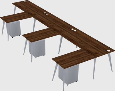 Modern l-shaped office desk