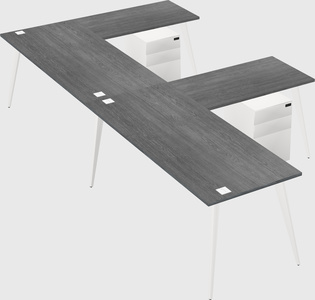 Modern l-shaped office desk