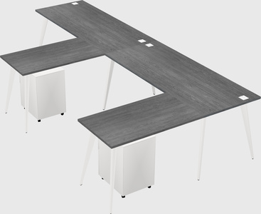 Modern l-shaped office desk
