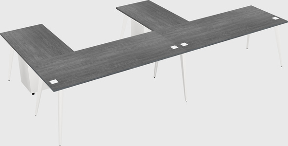 Modern l-shaped office desk